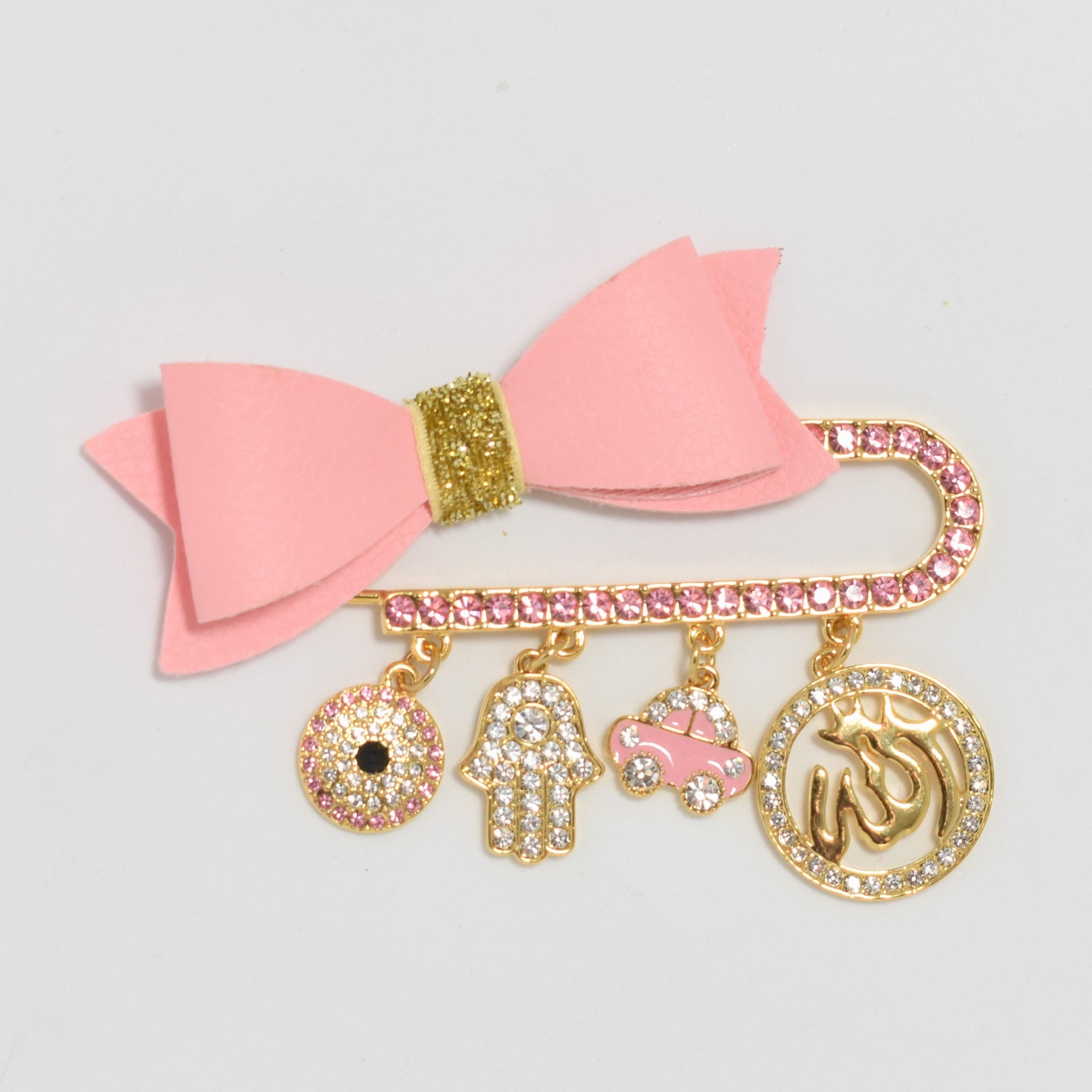 Allah Pink Bow Pin for girls